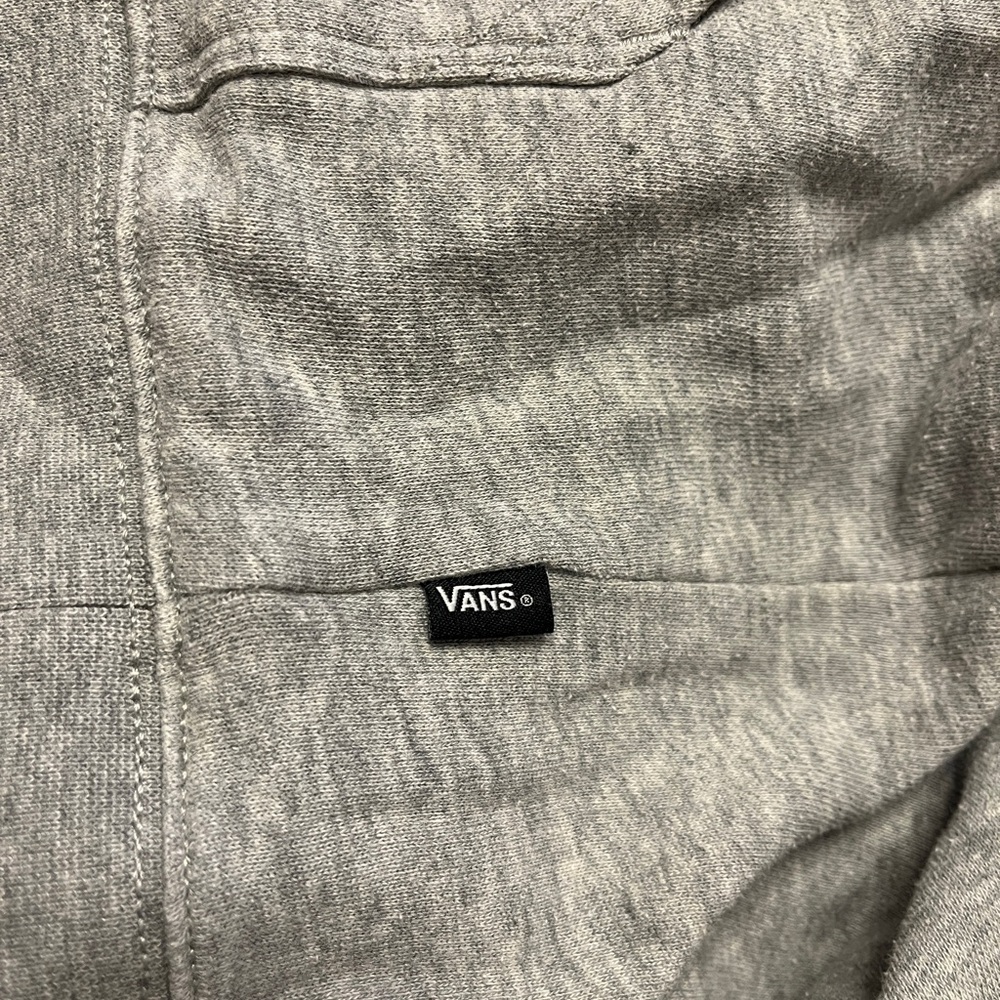 Vans Heather Gray Hoodie with Navy Logo - Picture 7 of 7